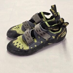 La Sportiva Tarantula Climbing Shoes Lime Green Gray Men's US 8.5 EU 41.5